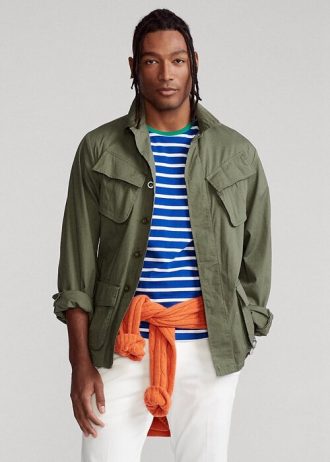 Jachete de costum Ralph Lauren Stretch Ripstop pentru bărbați Olive