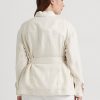 Jachete de in pentru femei Ralph Lauren, cu centură, în smoală Jachete de in pentru femei Ralph Lauren, cu centură, în smoală