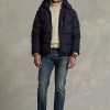 Jachete de puf hidrofuge Ralph Lauren pentru bărbați bleumarin