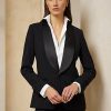 Jachete de smoking din lână Ralph Lauren Sawyer pentru femei negre Jachete de smoking din lână Ralph Lauren Sawyer pentru femei negre
