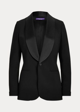 Jachete de smoking din lână Ralph Lauren Sawyer pentru femei negre Jachete de smoking din lână Ralph Lauren Sawyer pentru femei negre