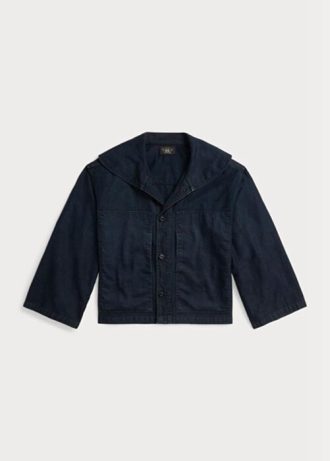 Jachete din bumbac și pânză pentru femei Ralph Lauren bleumarin Jachete din bumbac și pânză pentru femei Ralph Lauren bleumarin