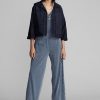 Jachete din bumbac și pânză pentru femei Ralph Lauren bleumarin Jachete din bumbac și pânză pentru femei Ralph Lauren bleumarin
