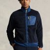 Jachete din fleece Ralph Lauren pentru bărbați bleumarin