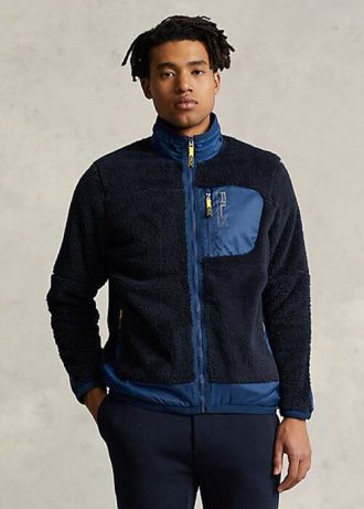 Jachete din fleece Ralph Lauren pentru bărbați bleumarin