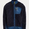 Jachete din fleece Ralph Lauren pentru bărbați bleumarin