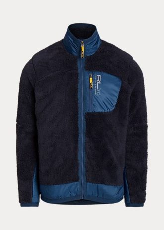 Jachete din fleece Ralph Lauren pentru bărbați bleumarin