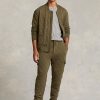 Jachete din jerseu de lux matlasate Ralph Lauren pentru bărbați Olive Jachete din jerseu de lux matlasate Ralph Lauren pentru bărbați Olive