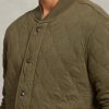 Jachete din jerseu de lux matlasate Ralph Lauren pentru bărbați Olive Jachete din jerseu de lux matlasate Ralph Lauren pentru bărbați Olive