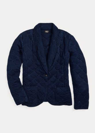 Jachete din jerseu matlasat Indigo Ralph Lauren pentru femei bleumarin Jachete din jerseu matlasat Indigo Ralph Lauren pentru femei bleumarin