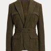 Jachete din sarg din amestec de lână Ralph Lauren Rhodri pentru femei Olive Jachete din sarg din amestec de lână Ralph Lauren Rhodri pentru femei Olive