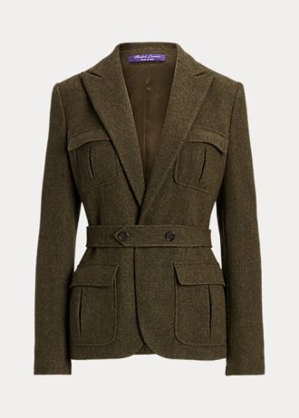Jachete din sarg din amestec de lână Ralph Lauren Rhodri pentru femei Olive Jachete din sarg din amestec de lână Ralph Lauren Rhodri pentru femei Olive