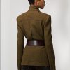Jachete din sarg din amestec de lână Ralph Lauren Rhodri pentru femei Olive Jachete din sarg din amestec de lână Ralph Lauren Rhodri pentru femei Olive