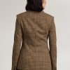 Jachete din tweed cu carouri Ralph Lauren Donaldson de damă maro