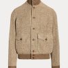 Jachete din tweed din amestec de in Ralph Lauren maro pentru bărbați Jachete din tweed din amestec de in Ralph Lauren maro pentru bărbați