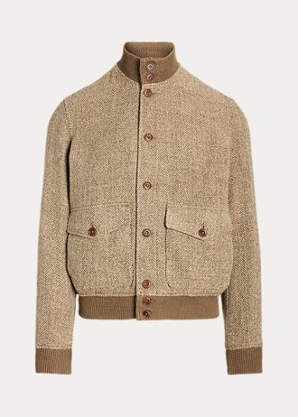 Jachete din tweed din amestec de in Ralph Lauren maro pentru bărbați Jachete din tweed din amestec de in Ralph Lauren maro pentru bărbați