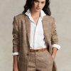 Jachete din tweed din lână și in carouri Ralph Lauren de damă maro Jachete din tweed din lână și in carouri Ralph Lauren de damă maro