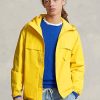 Jachete galbene pentru bărbați Ralph Lauren, hidrofuge, cu glugă