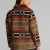 Jachete jacquard cu guler de shearling Ralph Lauren portocalii pentru femei