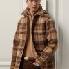 Jachete maro din lână în carouri Ralph Lauren Nichols pentru bărbați