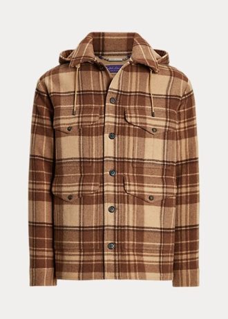 Jachete maro din lână în carouri Ralph Lauren Nichols pentru bărbați Jachete maro din lână în carouri Ralph Lauren Nichols pentru bărbați