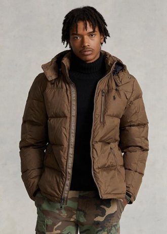 Jachete maro pentru bărbați Ralph Lauren, cu puf hidrofug Jachete maro pentru bărbați Ralph Lauren, cu puf hidrofug