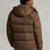 Jachete maro pentru bărbați Ralph Lauren, cu puf hidrofug