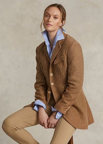 Jachete maro Ralph Lauren, cu paiete, tip Herringbone