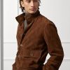 Jachete maro Ralph Lauren Hayworth din piele intoarsa pentru barbati Jachete maro Ralph Lauren Hayworth din piele intoarsa pentru barbati