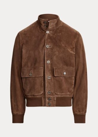 Jachete maro Ralph Lauren Hayworth din piele intoarsa pentru barbati Jachete maro Ralph Lauren Hayworth din piele intoarsa pentru barbati