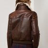 Jachete maro Ralph Lauren Niketa din shearling din merino lustruit Jachete maro Ralph Lauren Niketa din shearling din merino lustruit