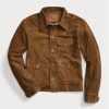 Jachete maro Ralph Lauren Roughout din piele intoarsa pentru barbati Jachete maro Ralph Lauren Roughout din piele intoarsa pentru barbati