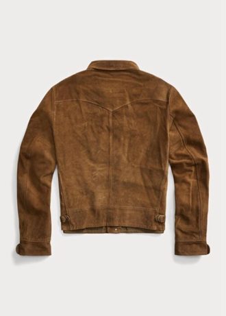 Jachete maro Ralph Lauren Roughout din piele intoarsa pentru barbati Jachete maro Ralph Lauren Roughout din piele intoarsa pentru barbati