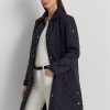 Jachete matlasate lungi Ralph Lauren pentru femei bleumarin