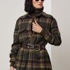 Jachete în carouri Ralph Lauren Andrya pentru femei Olive Jachete în carouri Ralph Lauren Andrya pentru femei Olive