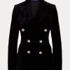Jachete negre de catifea Ralph Lauren Camden de damă