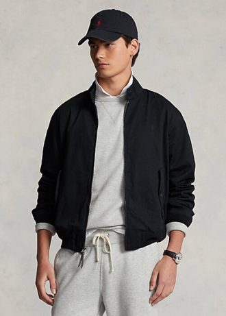Jachete negre din bumbac Ralph Lauren pentru bărbați Jachete negre din bumbac Ralph Lauren pentru bărbați