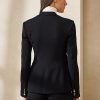 Jachete negre din lână stretch Ralph Lauren Parker pentru femei Jachete negre din lână stretch Ralph Lauren Parker pentru femei