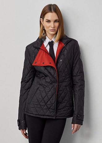 Jachete negre din tafta de mătase Ralph Lauren Doma pentru femei