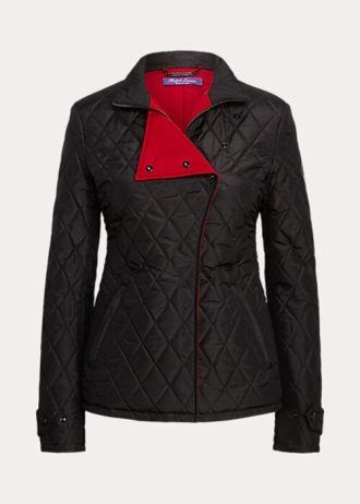 Jachete negre din tafta de mătase Ralph Lauren Doma pentru femei