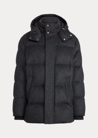 Jachete negre pentru bărbați Ralph Lauren Cameron din puf din amestec de lână