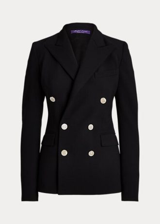 Jachete negre pentru femei Ralph Lauren Camden din amestec de lână Jachete negre pentru femei Ralph Lauren Camden din amestec de lână
