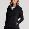 Jachete negre pentru femei Ralph Lauren Hybrid cu glugă ambalabilă