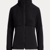 Jachete negre pentru femei Ralph Lauren Hybrid cu glugă ambalabilă