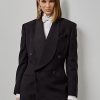 Jachete negre Ralph Lauren Gregory Jacquard Tuxedo de damă