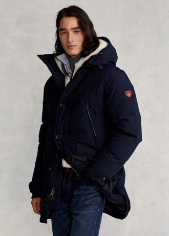 Jachete parka cu puf hidrofugă Ralph Lauren pentru bărbați bleumarin Jachete parka cu puf hidrofugă Ralph Lauren pentru bărbați bleumarin