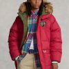 Jachete parka reversibile din puf Ralph Lauren roșii pentru bărbați Jachete parka reversibile din puf Ralph Lauren roșii pentru bărbați