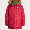 Jachete parka reversibile din puf Ralph Lauren roșii pentru bărbați Jachete parka reversibile din puf Ralph Lauren roșii pentru bărbați