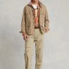 Jachete pentru bărbați kaki Ralph Lauren Dobby Utility overshirt Jachete pentru bărbați kaki Ralph Lauren Dobby Utility overshirt