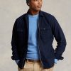 Jachete peste cămașă Oxford vopsite în îmbrăcăminte Ralph Lauren pentru bărbați bleumarin Jachete peste cămașă Oxford vopsite în îmbrăcăminte Ralph Lauren pentru bărbați bleumarin